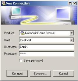 Окно ввода имени пользователя и пароля
